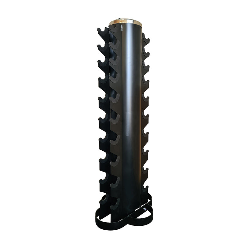 Vertical HEX Rubber Dumbbell Stand  + R/Hex Dumbbells 1 - 10 Kg